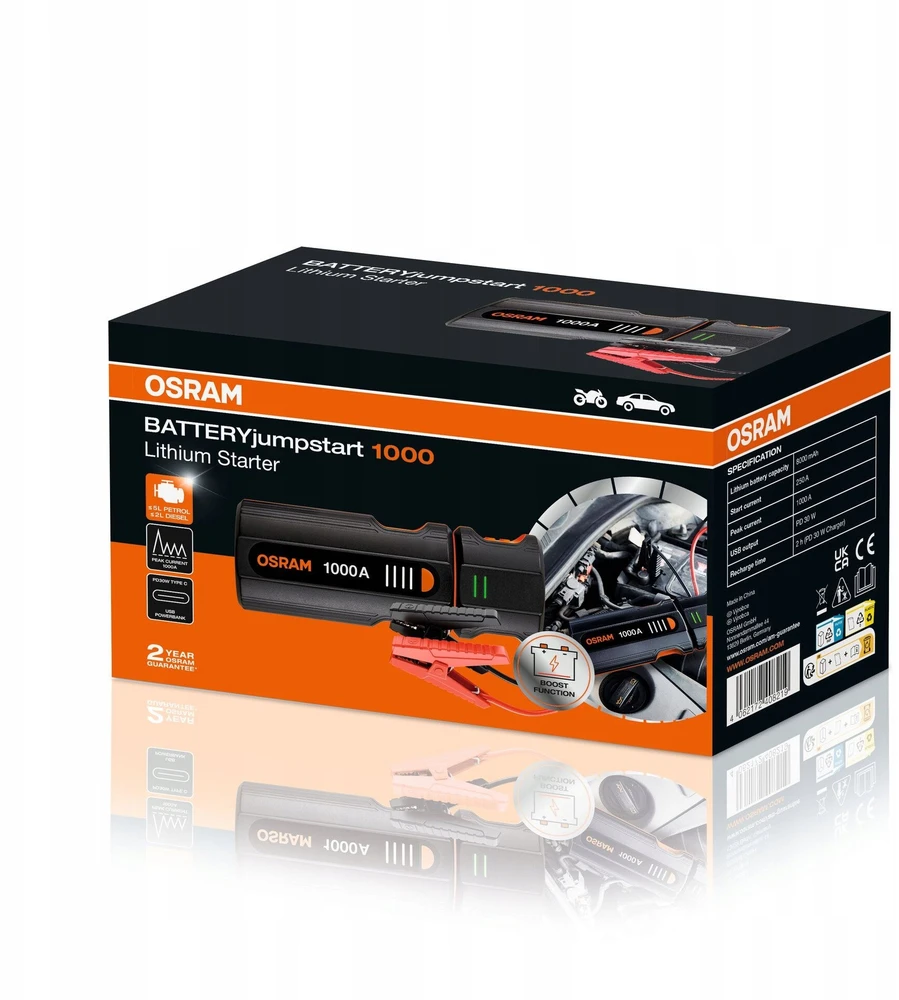Osram PRIETAISAS AUTO UŽVESTI 1000A 12V