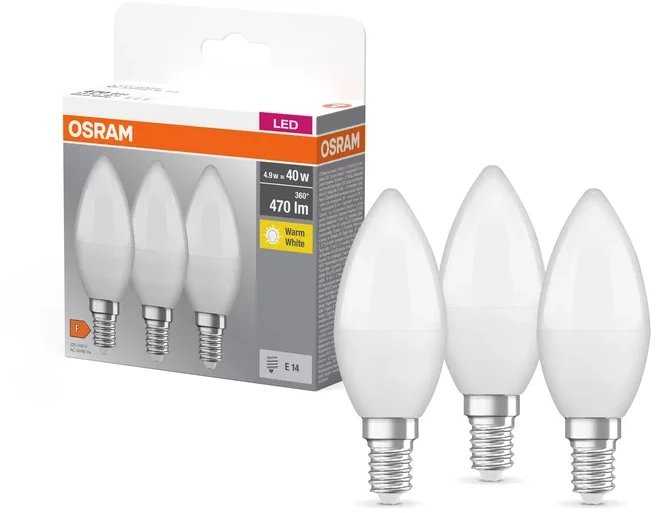 LED lemputė Osram LED, B40, balta, E14, 6.6 W, 800 lm