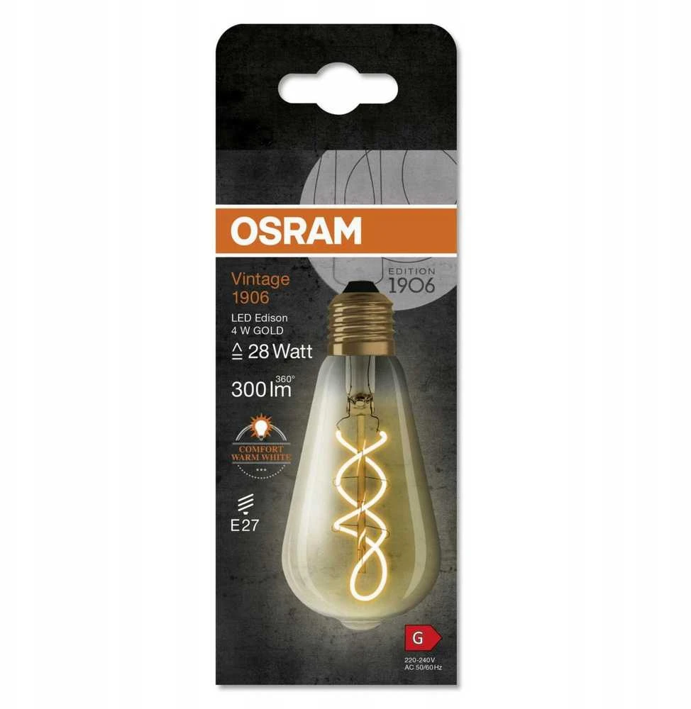 Osram 4W LED lemputė VINTAGE 1906, E27, aukso sp., 2000K