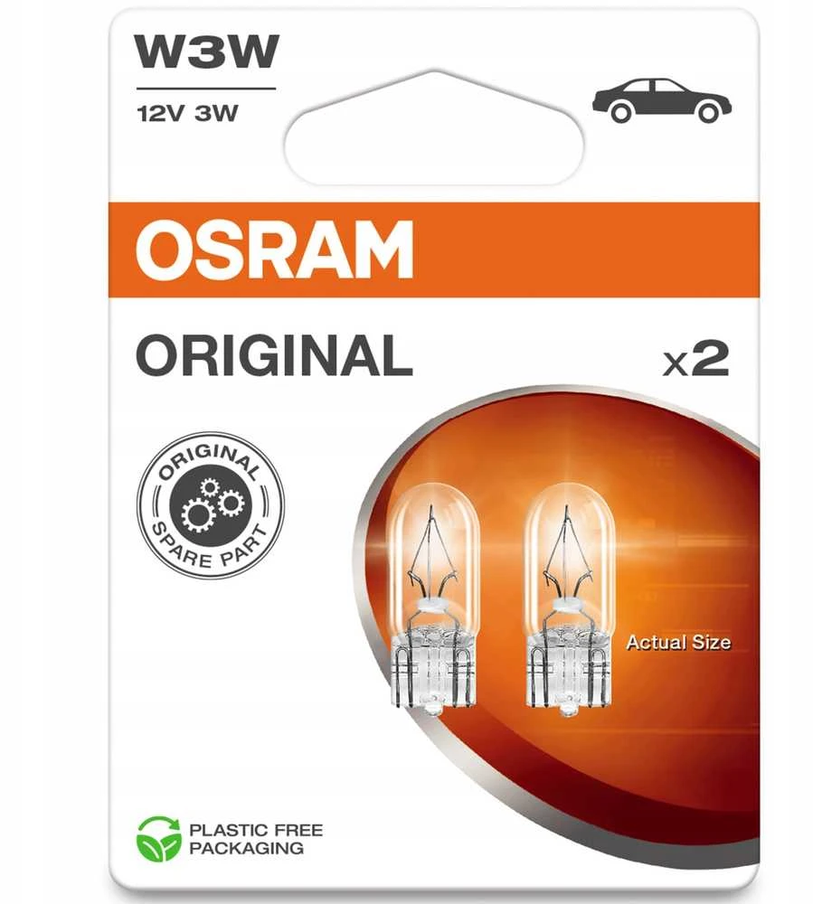 OSRAM Automobilinės lemputės 3W 12V W2.1x9.5D 2vnt
