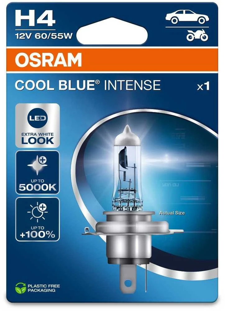 Osram LEMP AUT Mėlynas INTENSE 60/55W12V H4