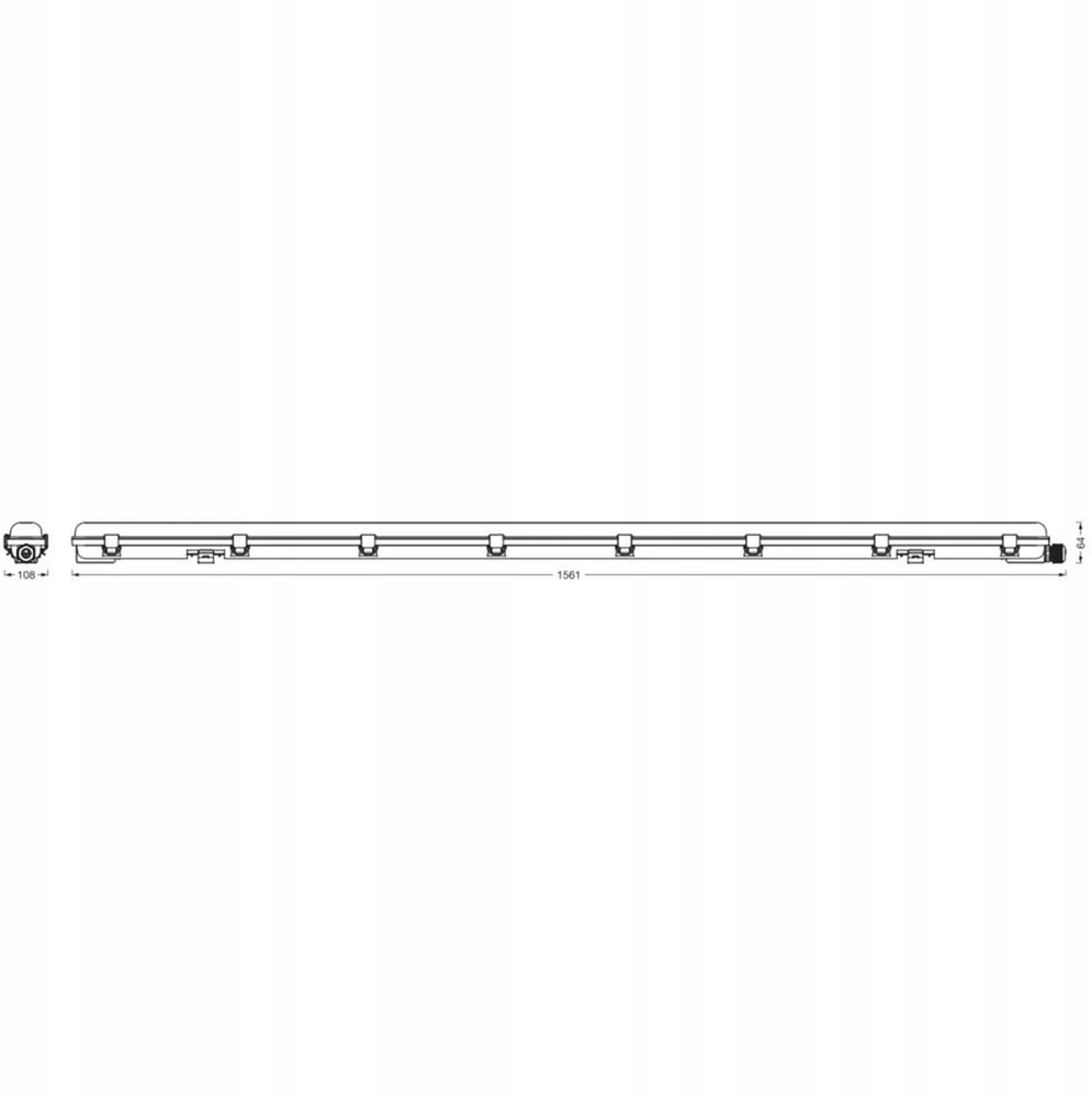 Lubinis šviestuvas Osram ŠVIEST DRĖG ATS 150CM 2X19W840