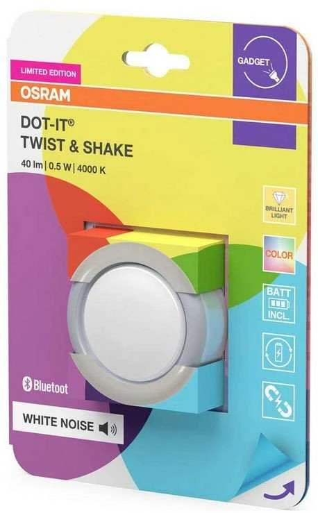 Osram Dot-It Twist and Shake nešiojamas mini LED žibintuvėlis | Šaunios Baltos