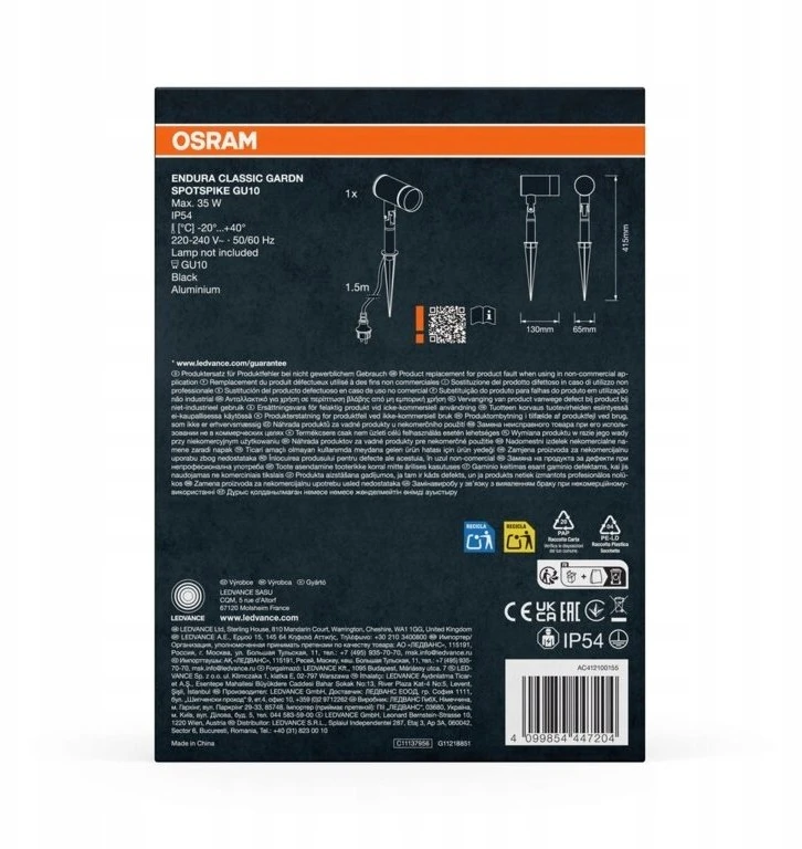 Osram Įsmeigiamas šviestuvas ENDURA, GU10, tamsiai pilkas, IP54