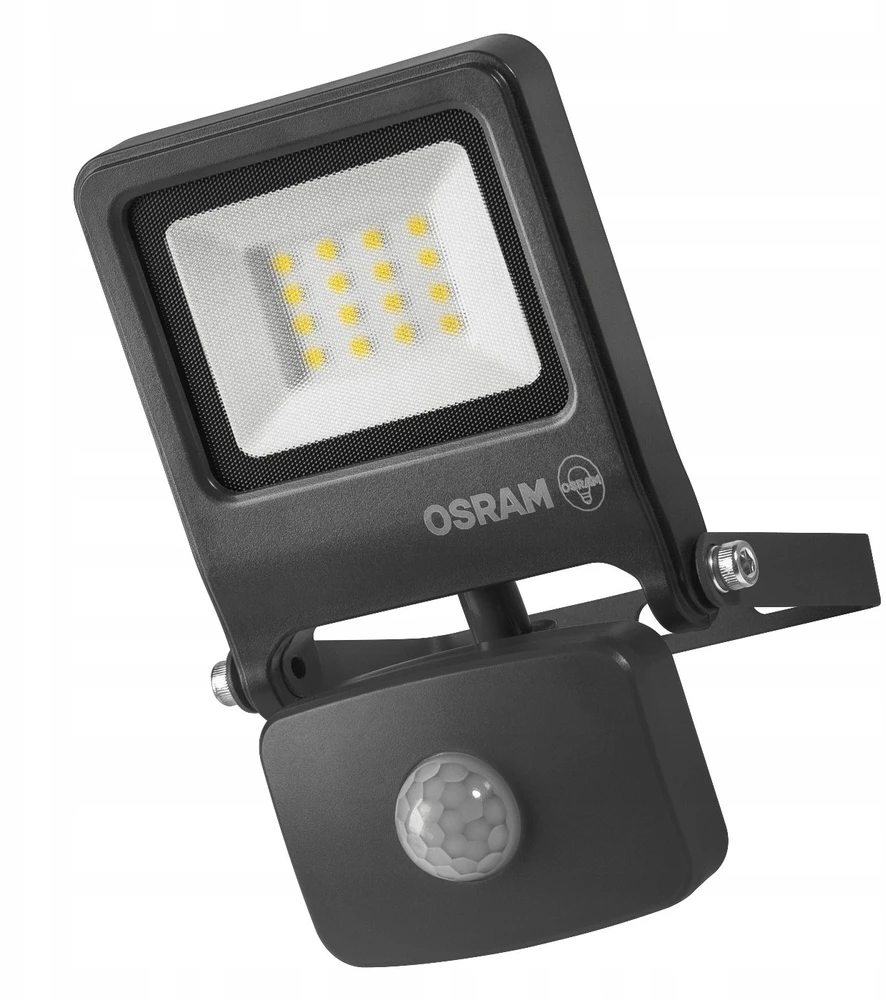 Osram 10W LED prožektorius ENDURA, tamsiai pilkas, 4000K, su judesio davikliu, IP44