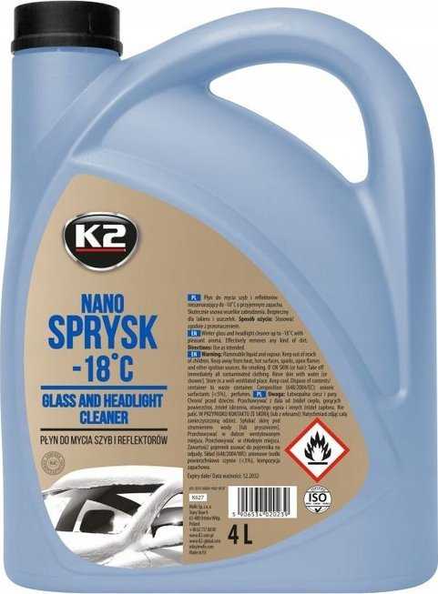 Melle K2 ŽIEMINIS LANGŲ PLOVIMO SKYSČIUS -18°C NANO SPRYSK 4L