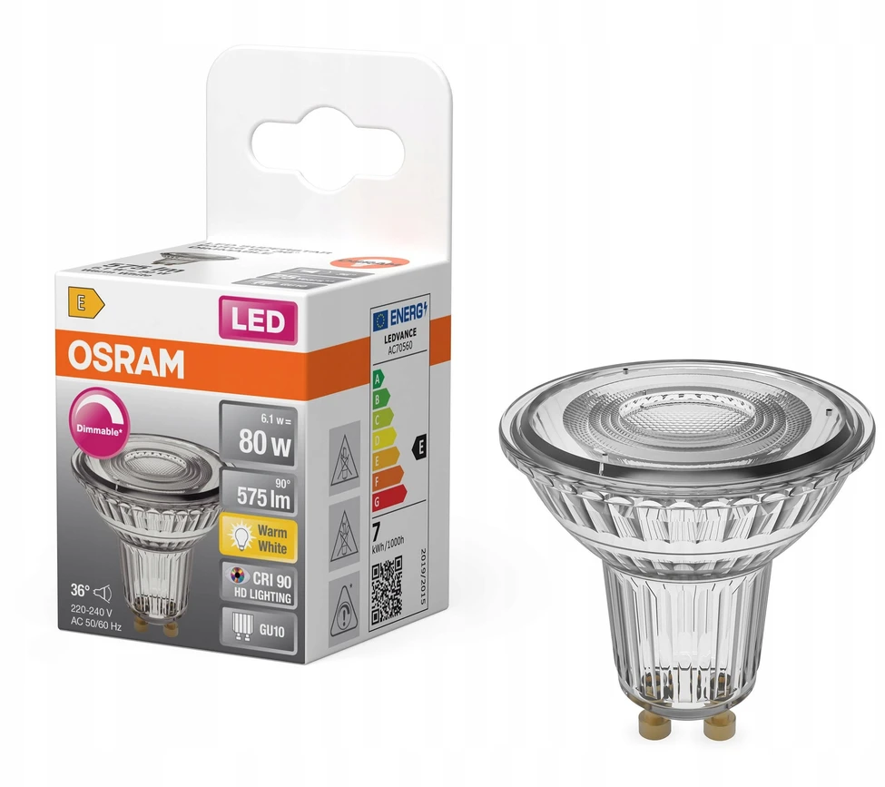 Osram Lemp LED PAR16 6.1W GU10 927 dimeris