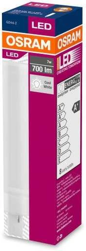 7W LED lemputė OSRAM DULUX D LED EM & AC MAINS, G24d-2, 4000K