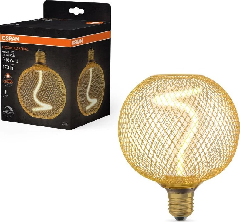 Osram LED LEMPUTĖ E27 125 GD 3.5W 1800K 230V DIM