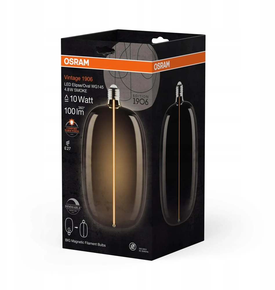 Light bulb Osram LED. E27. 4.8W. 100lm. 1800K. DIM