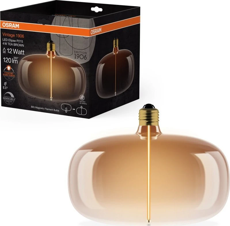 Light bulb Osram LED. E27. 4W. 120lm. 1800K. DIM