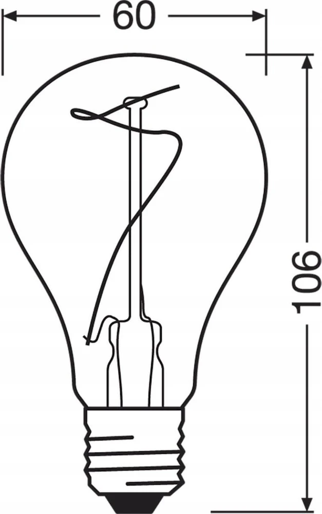 Osram LED LEMPUTĖ E27 60 3.4W 1800K 230V