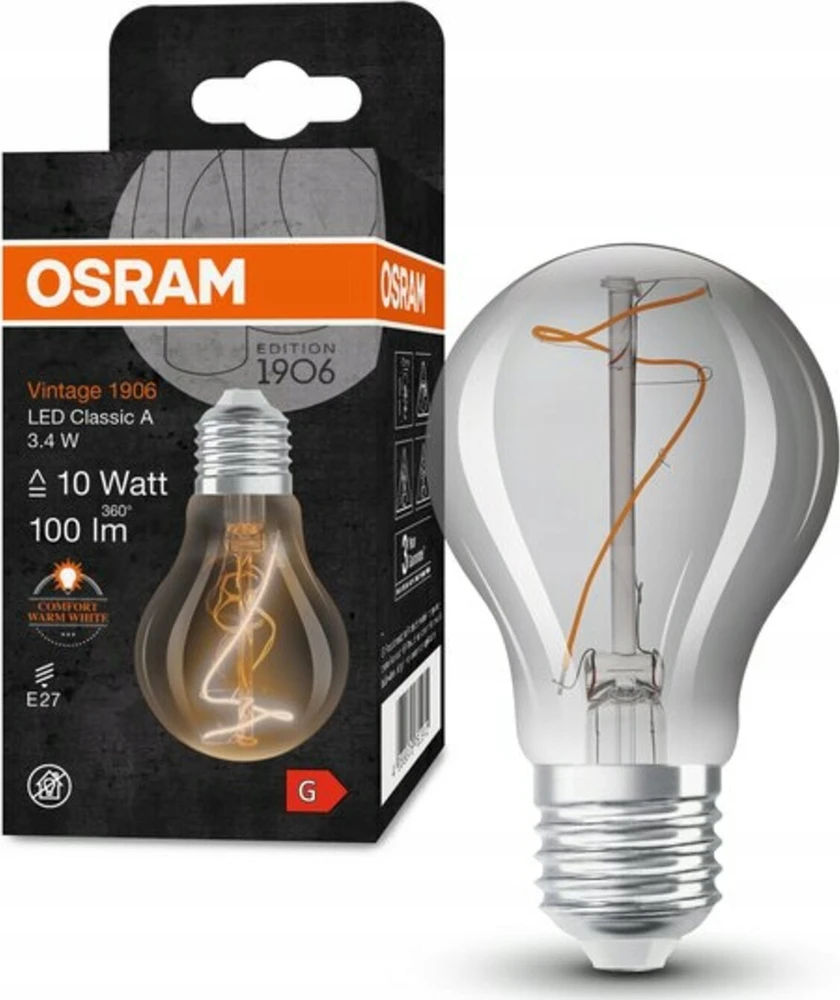 Osram LED LEMPUTĖ E27 60 3.4W 1800K 230V