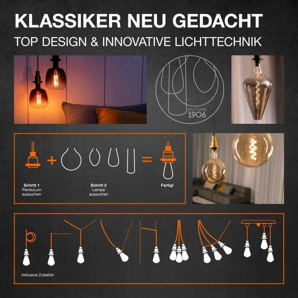 Osram 4W LED lemputė VINTAGE 1906, E27, dūmų sp., 1800K
