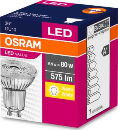 Osram LED lemputė VALUE PAR 16 80 36° 6.9 W/3000K GU10