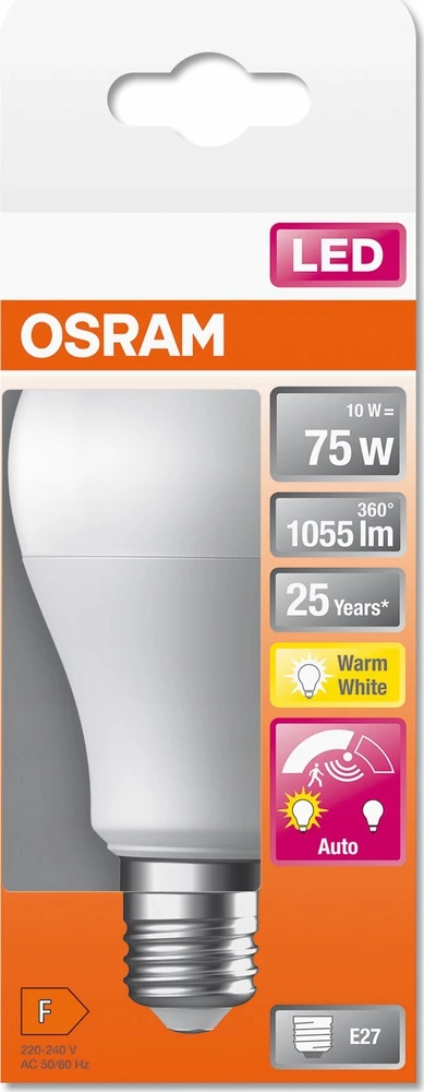 Lemputė Osram LED, A75, šiltai balta, E27, 10 W, 2000 lm