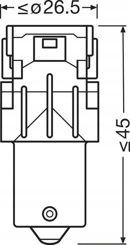 Osram LED Pære Rød P21W - 2 stk.