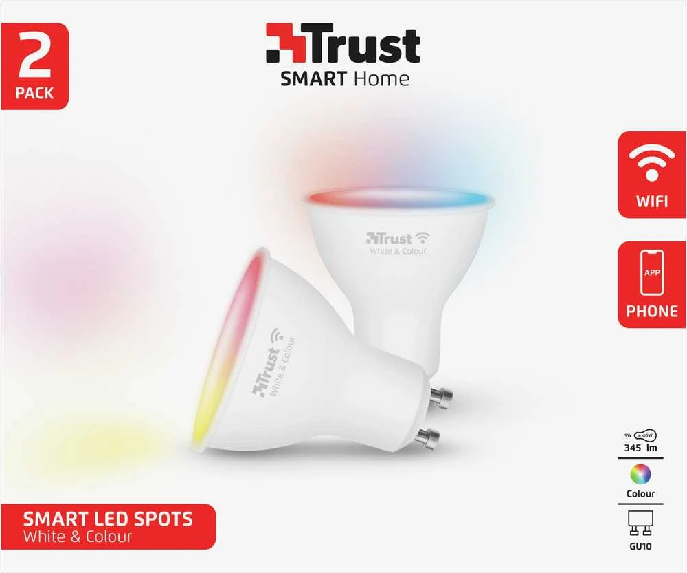 Osram LED lemputė Trust WiFi LED Spot GU10 Baltas & Colour (dviejų dalių pakuotė)