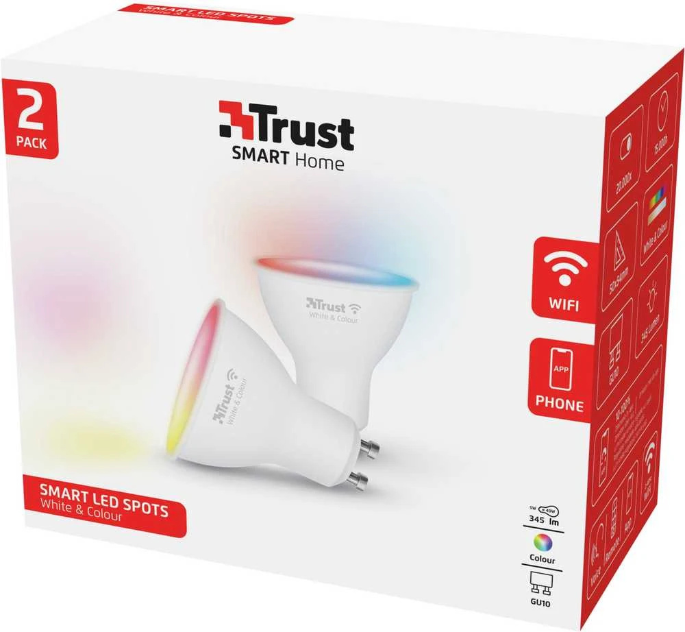 Osram LED lemputė Trust WiFi LED Spot GU10 Baltas & Colour (dviejų dalių pakuotė)