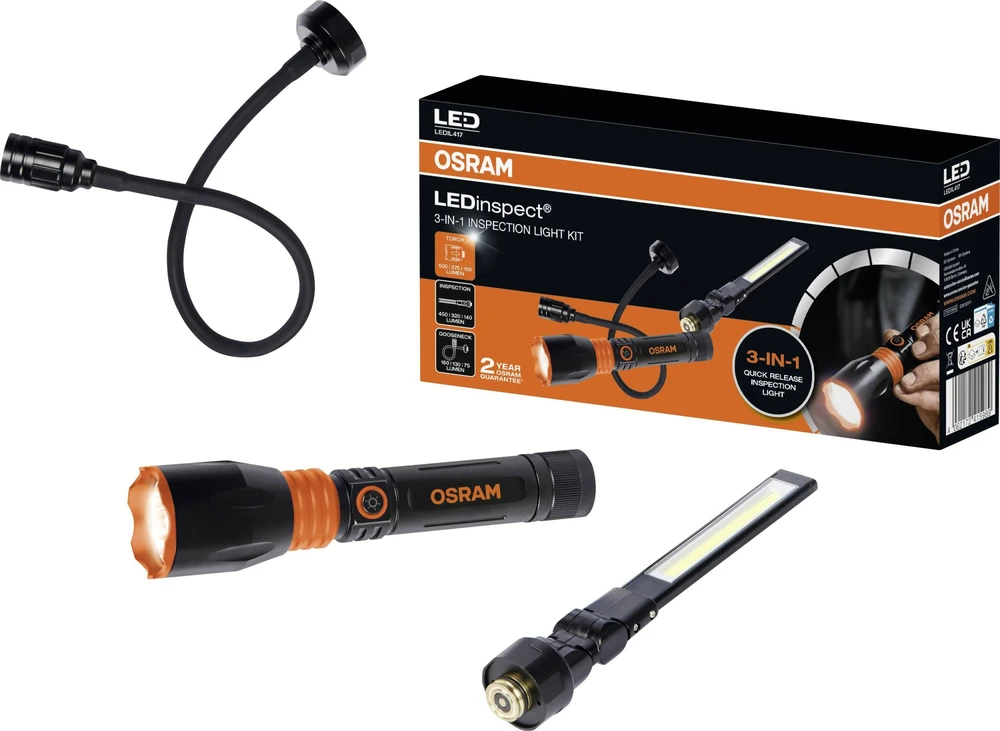Osram LEDinspect 3-i-1 komplektas latarek