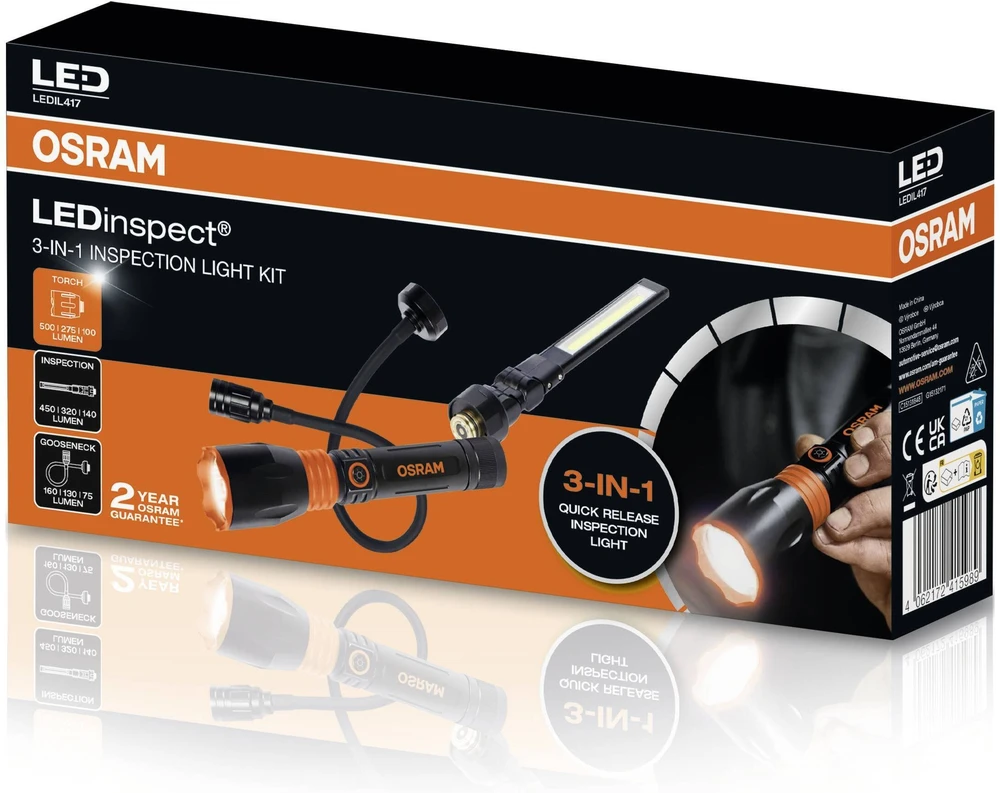 Osram LEDinspect 3-i-1 komplektas latarek