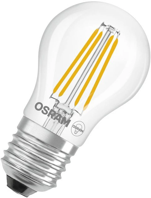 Osram 3,4W LED lemputė RETROFIT CLASSIC P, E27, skaidri, 300°, 2700K