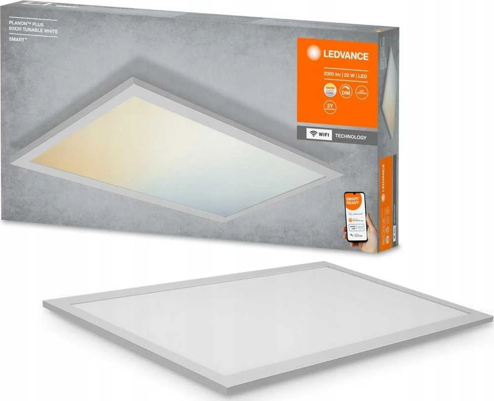 Osram 22W paviršinė panelė SMART + WIFI PLUS, balta, 3000…6500K