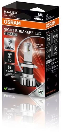 Osram „Night Breaker Smart H4-LED 12V“ motociklo lemputė - 1 vnt.
