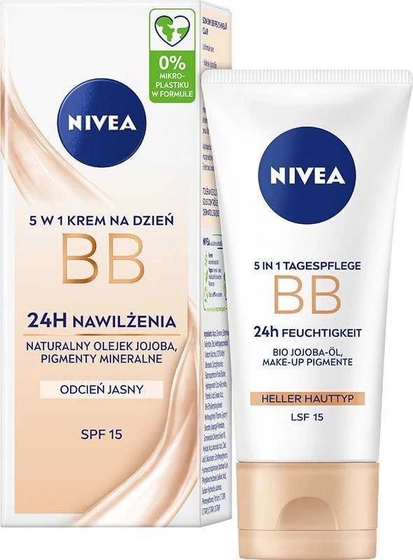 Nivea BB kremas 5 viename drėkinamasis SPF15 šviesus atspalvis