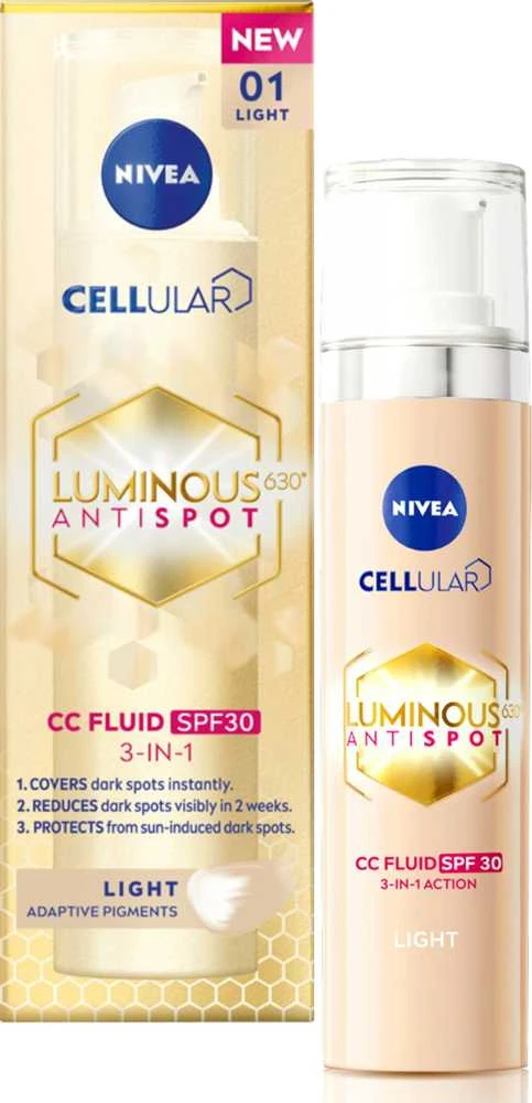 Nivea Luminous 630 Antispot CC Fluid CC Kreminis