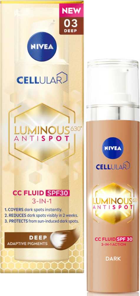 Nivea Luminous630® Antispot CC Fluid 03 Deep, 40 ml