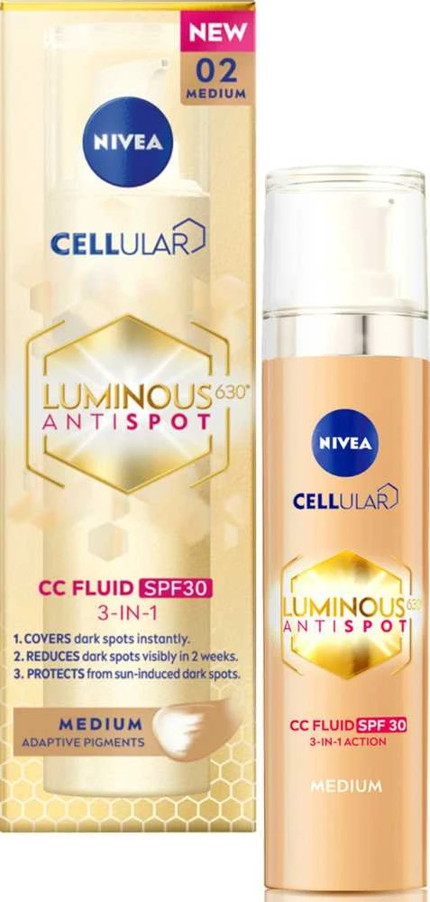 Nivea Luminous 630 Antispot CC Fluid CC Kreminis