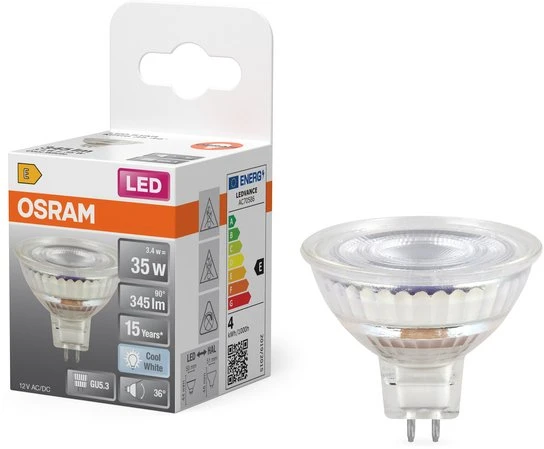 Lempa Osram LED, MR16, 4000 °K, GU5.3, 3.8 W, 345 lm
