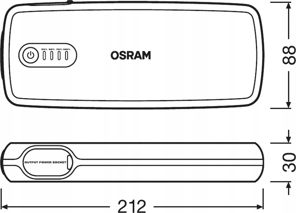 OSRAM ACE akumuliatorius-užvedėjas ličio 16800mAh, min srovė 400A. max-2000A