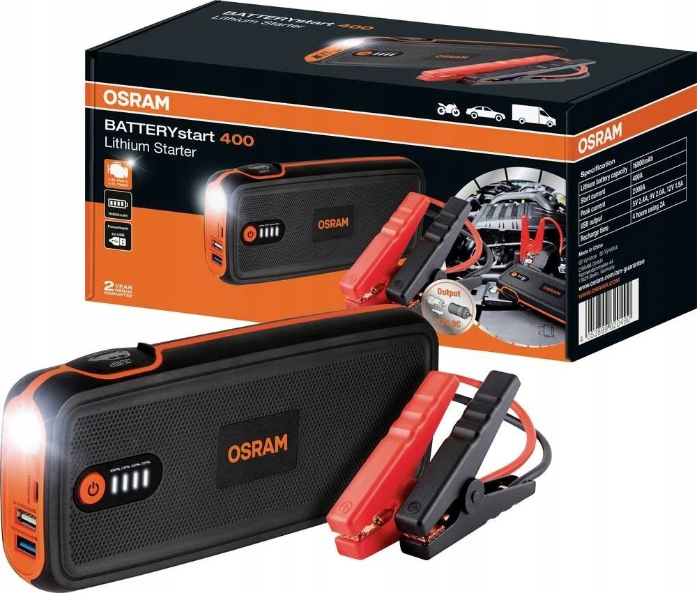 OSRAM ACE akumuliatorius-užvedėjas ličio 16800mAh, min srovė 400A. max-2000A