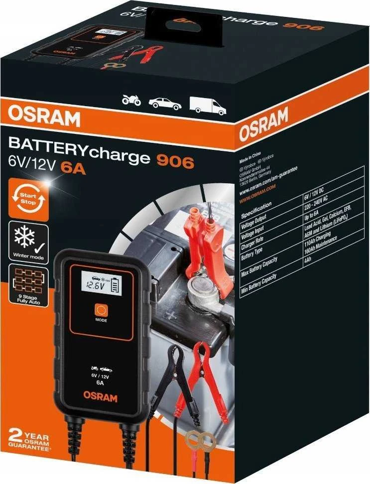 OSRAM įkroviklis 6/12V 6A 110AH