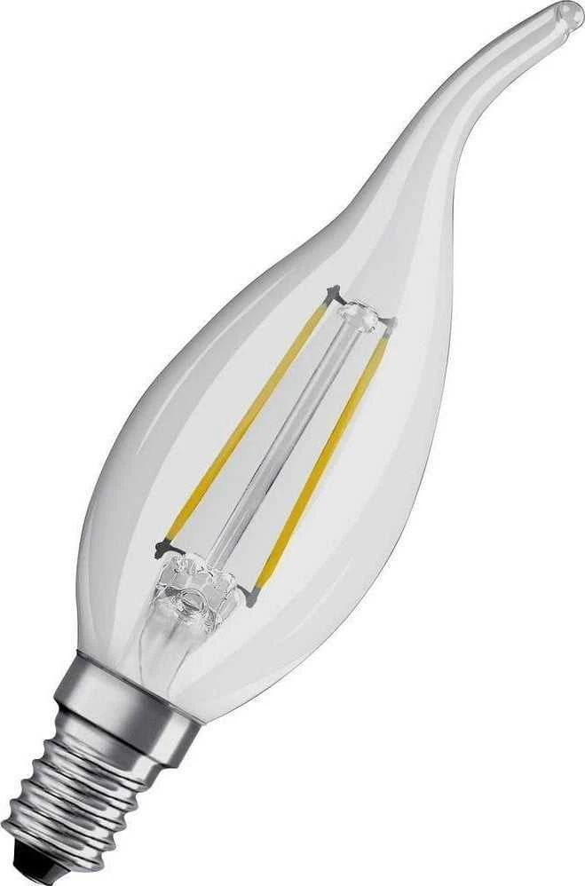 LED lempa Osram Filamentinė, BA35, 4W, E14, 2700K, 470lm