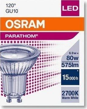 Osram Parathom Reflector LED 80 nepritemdytas 36° 6,9W/827 GU10 lemputė