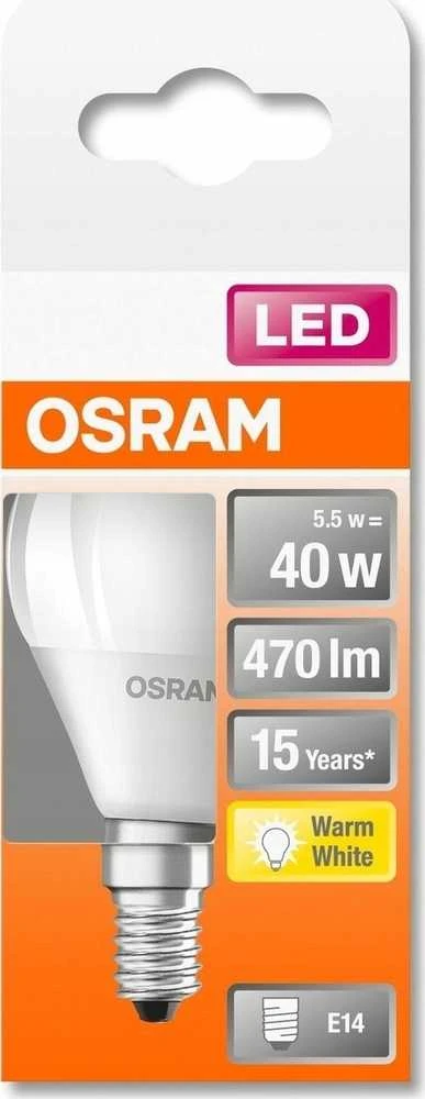 Osram Parathom Classic P LED | E14 | 4,9 W | Šiltas Baltas