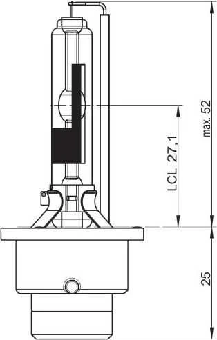 Osram Dujinio išlydžio žibintų lempos XENARC Original 35W P32d-3 D2R