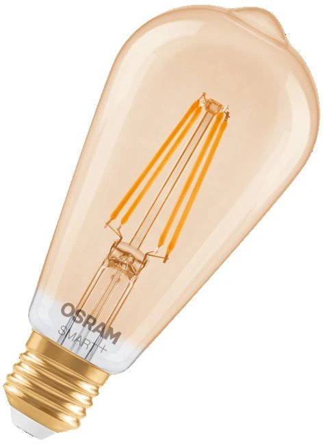 Osram SMART+ MATTER Filament Dimmable Classic Edison 53 824 Gold | E27 | 6 W | Warm Baltas | Wi-Fi