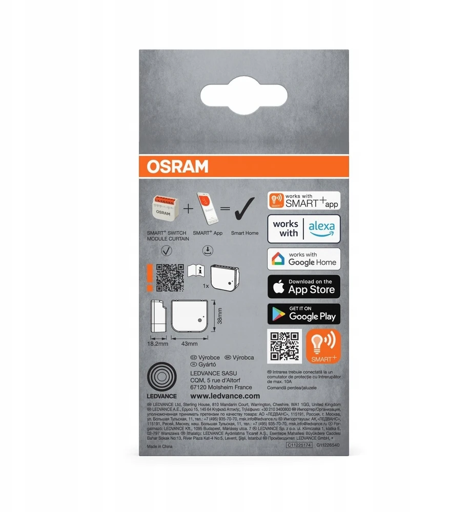 Osram SMART+ WIFI Switch Module Curtain Baltas | Baltas