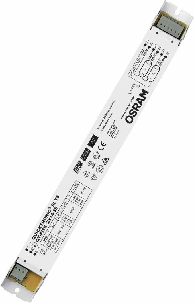 Lubinis šviestuvas Osram STAT.EL.QUI.TR.FIT5 2X14-35 220-240