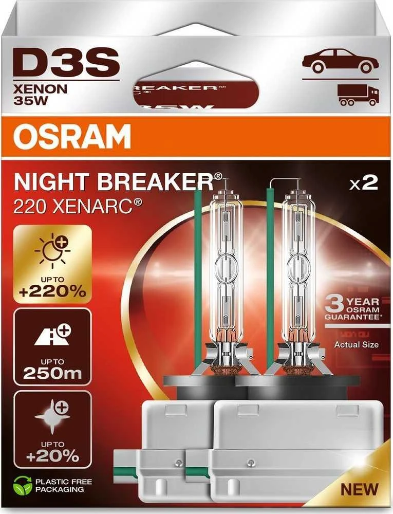 D3S Osram Night Breaker 220 ksenoninės lemputės pakuotė