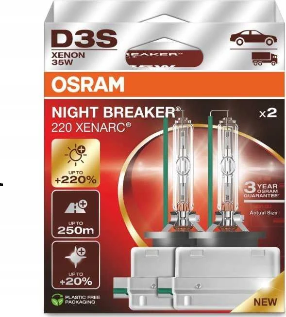 Osram D3S Night Breaker 220 ksenoninių lempučių rinkinys