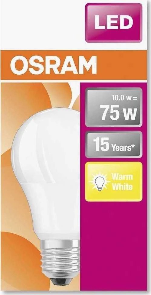 Osram Parathom Classic LED | E27 | 10 W | Šiltas Baltas