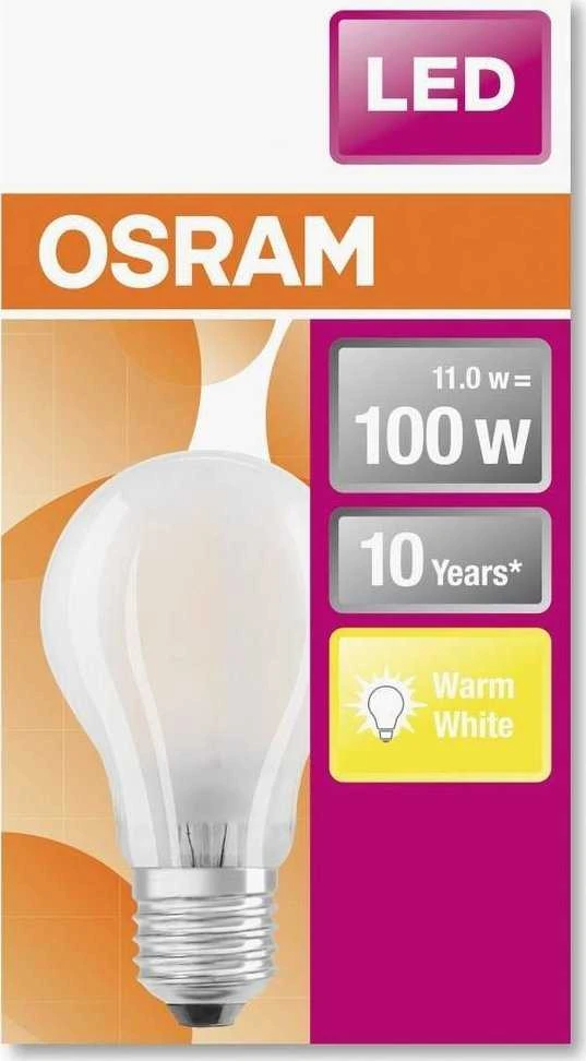 LED lemputė OSRAM, A60, E27, 10 W, 1521 lm, 2700 K