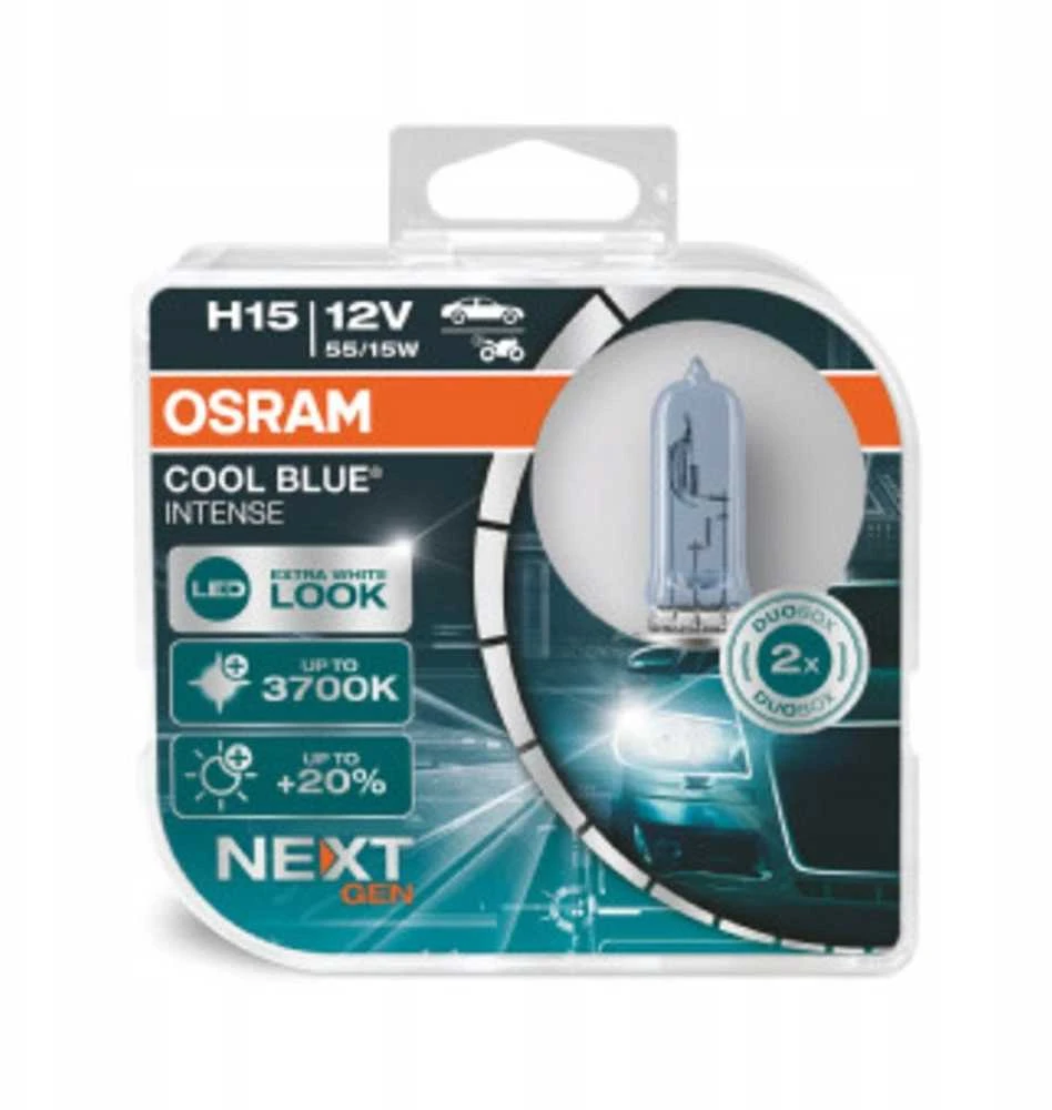 Osram H15 Cool Blue Intense lemputės pakuotė