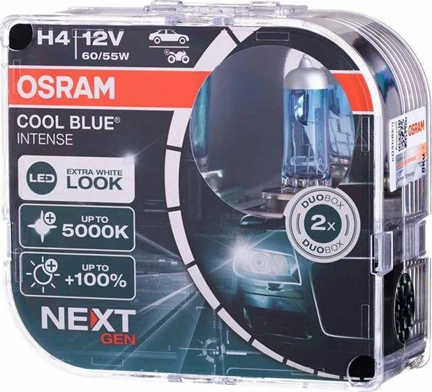 Osram H4 Cool Blue Intense lemputės pakuotė