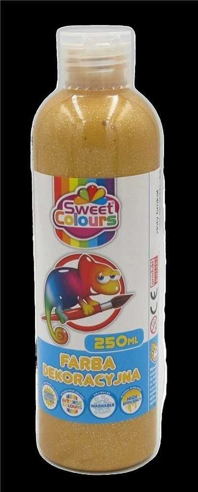 Otocki Sweet Colours Dekoratyviniai blizgučiai dažai, 250 ml, aukso spalvos